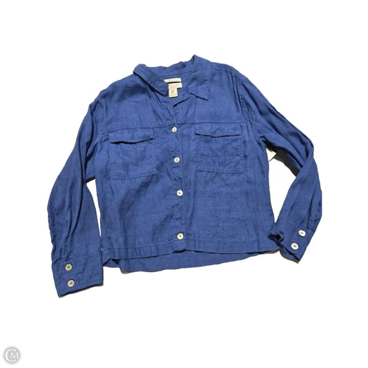 Top Long Sleeve By Rachel Zoe In Blue, Size: M