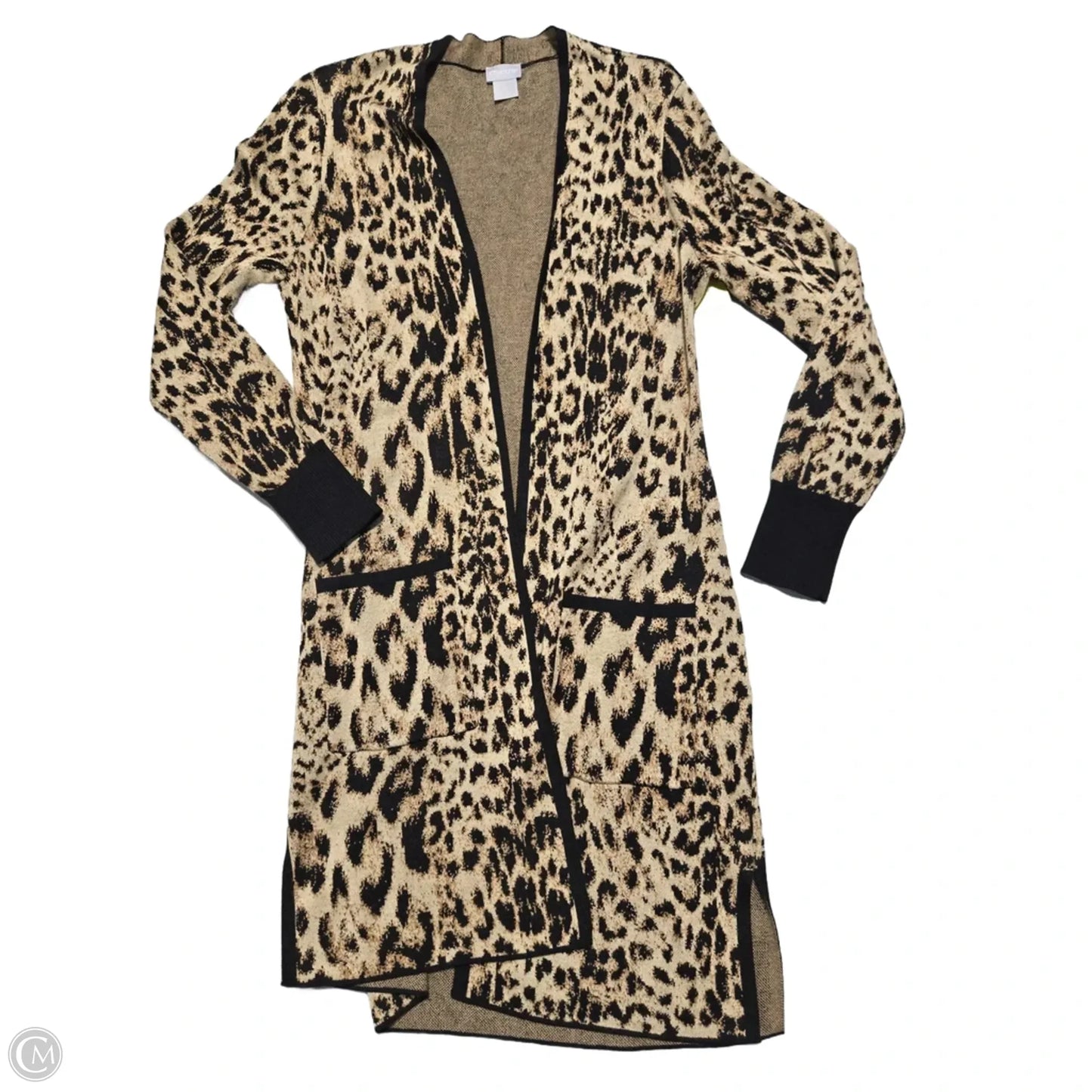 Cardigan By Chicos In Animal Print, Size: S
