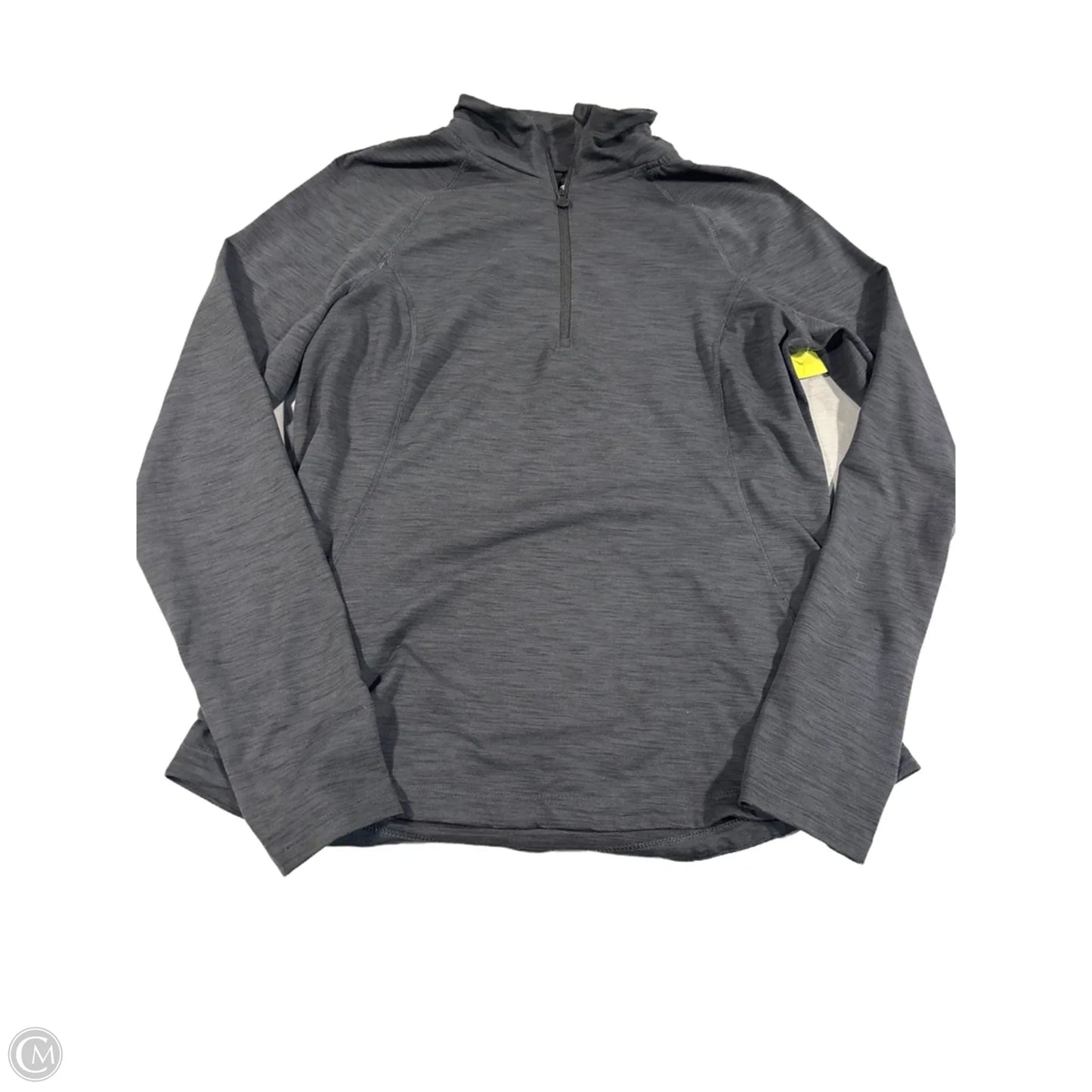 Athletic Top Long Sleeve Collar By Apana In Black, Size: M