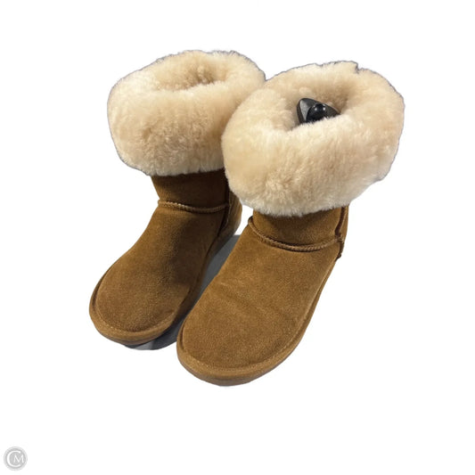 Boots Ankle Flats By Minnetonka In Brown, Size: 6