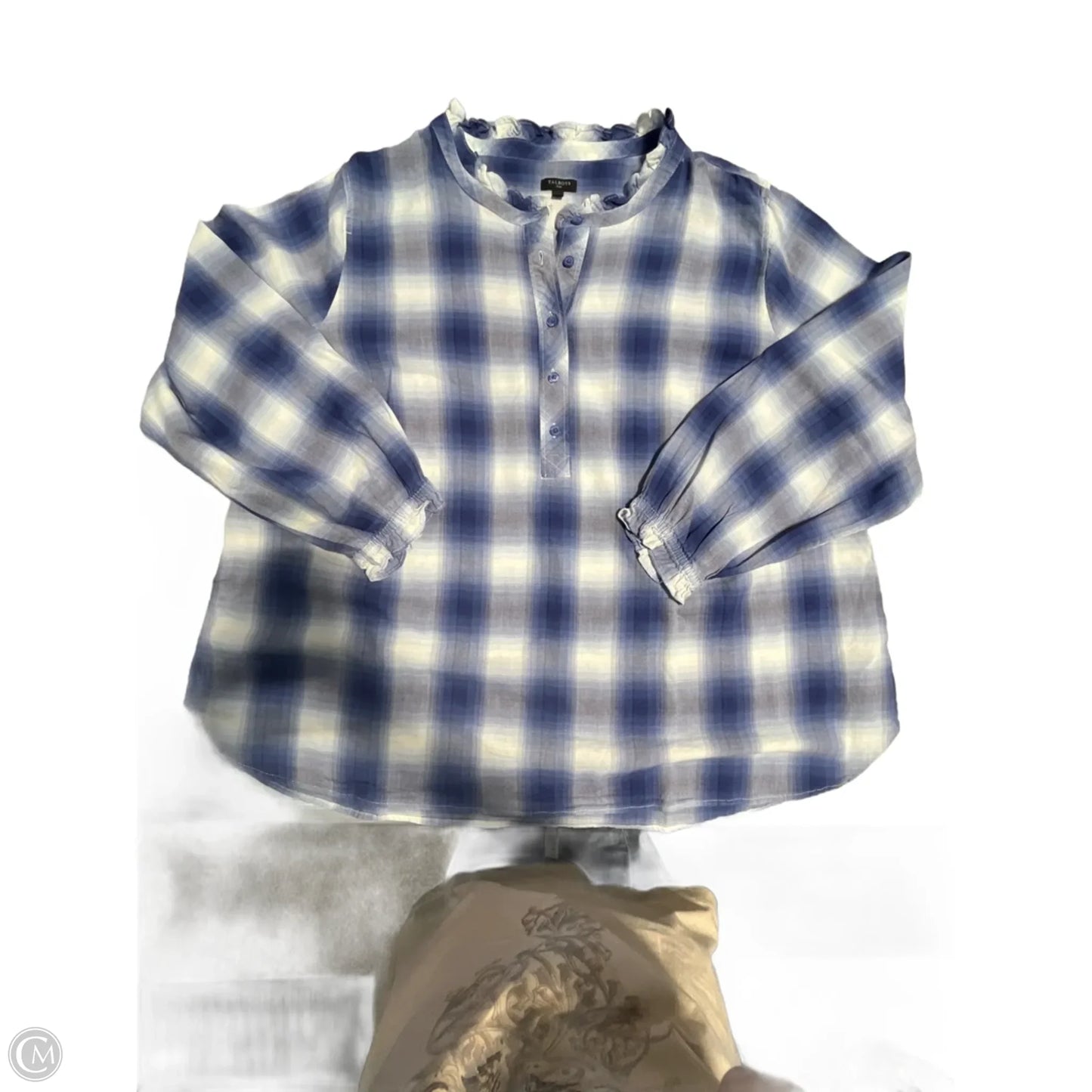 Top Long Sleeve By Talbots In Blue, Size: 3x