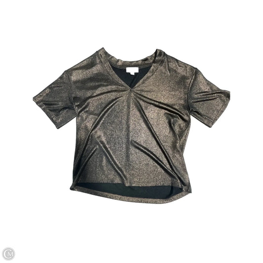 Top Short Sleeve By Evereve In Gold, Size: Xs