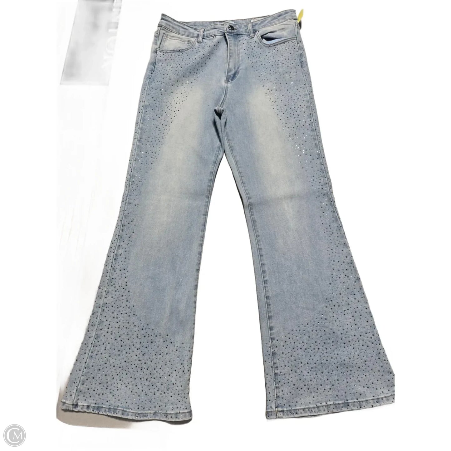 Jeans Flared By Forever 21 In Blue Denim, Size: 12
