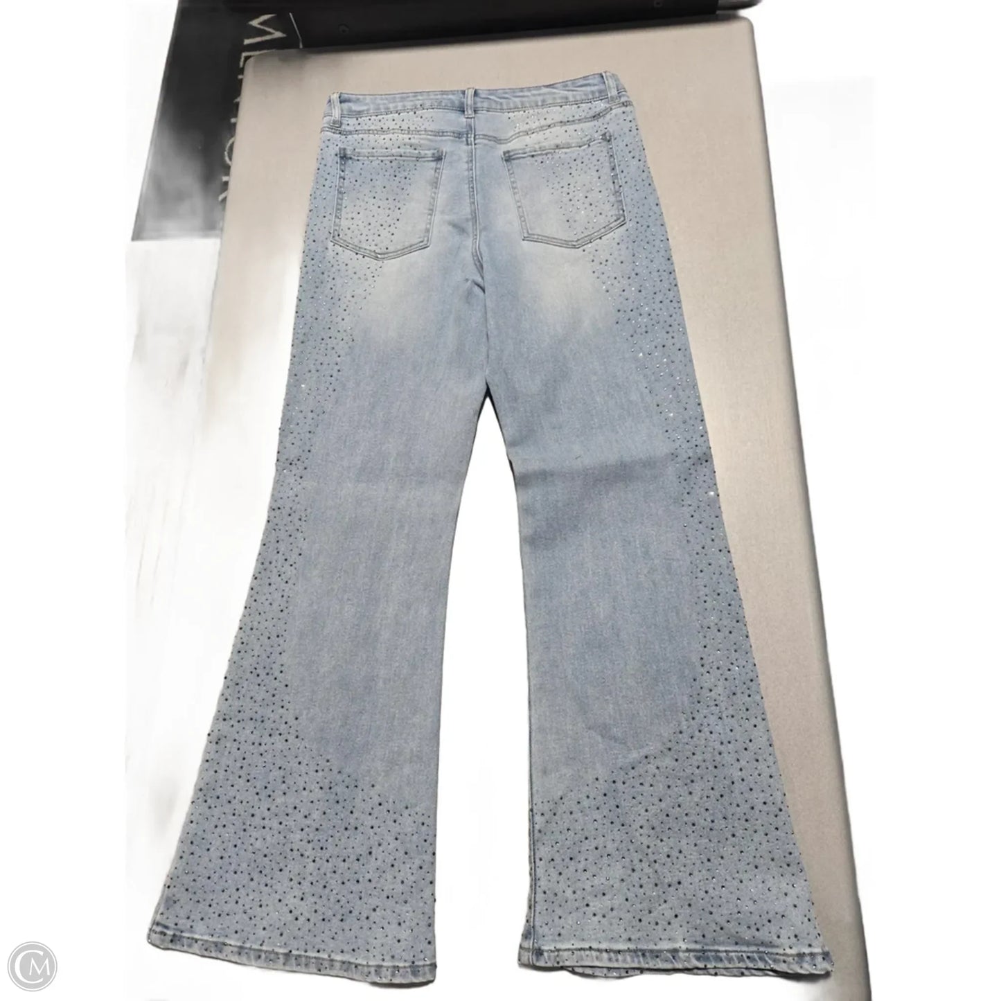 Jeans Flared By Forever 21 In Blue Denim, Size: 12