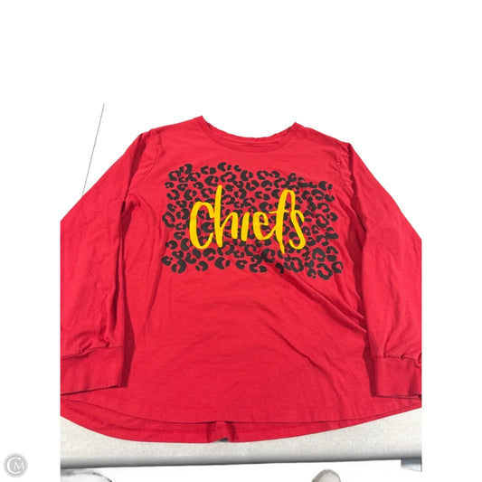 Top Long Sleeve By Terra & Sky In Red, Size: 2x