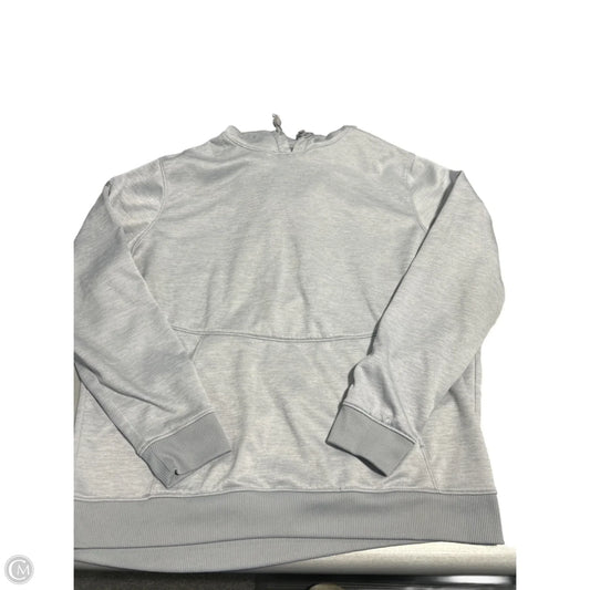 Athletic Sweatshirt Hoodie By Under Armour In Grey, Size: L