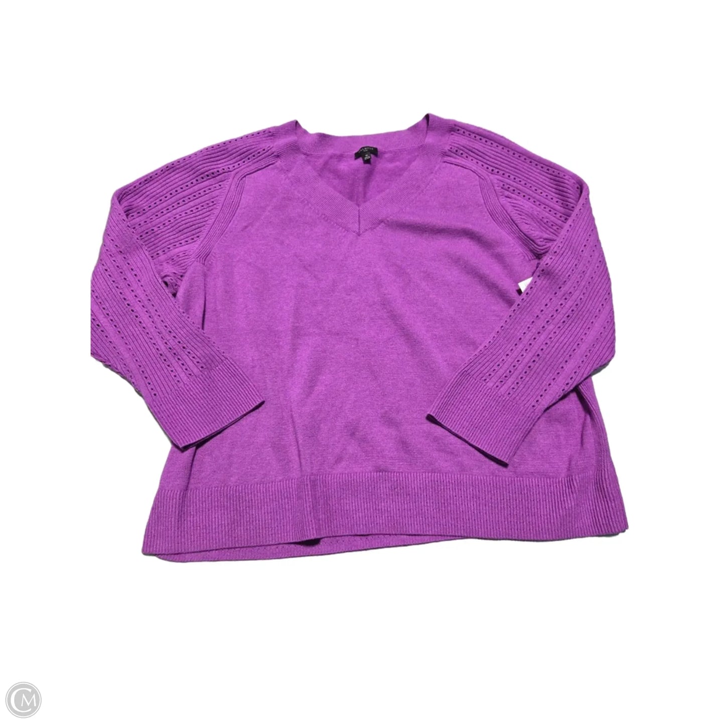 Sweater By Talbots In Purple, Size: 3x