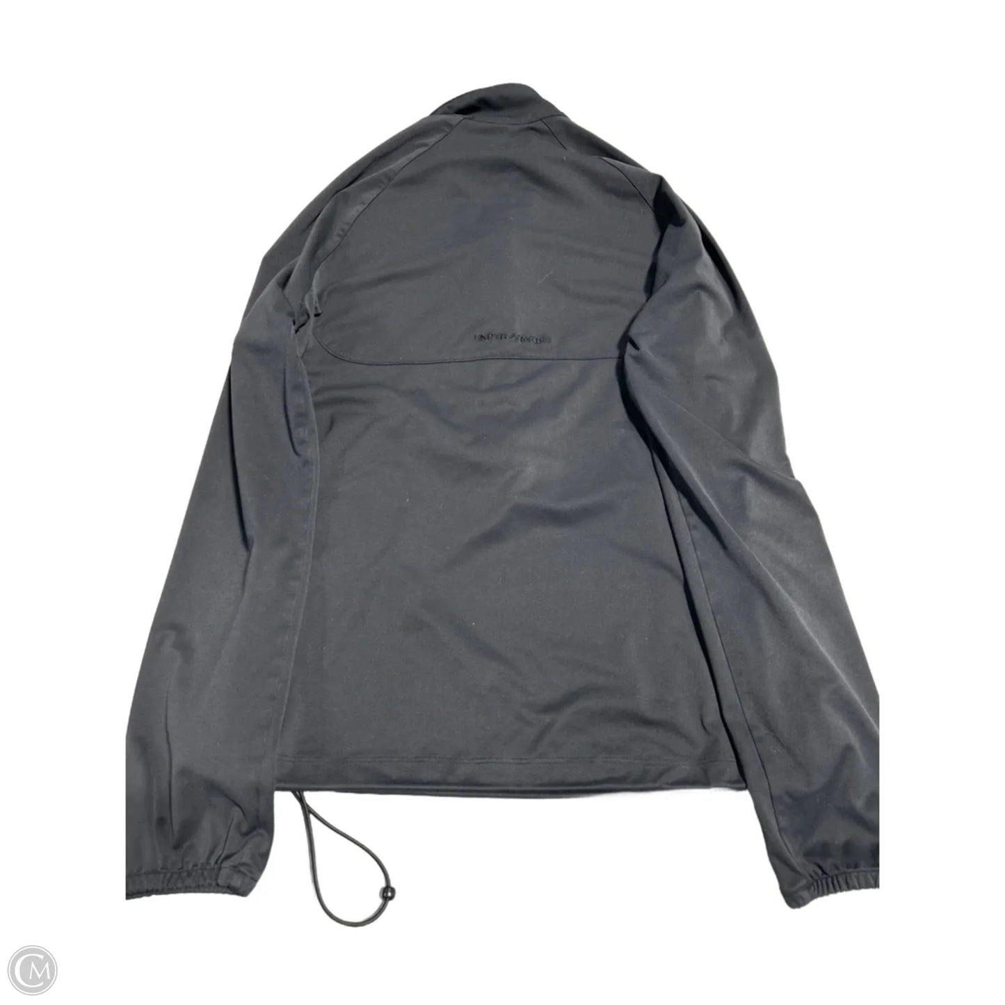 Athletic Top Long Sleeve Collar By Under Armour In Black, Size: Xs