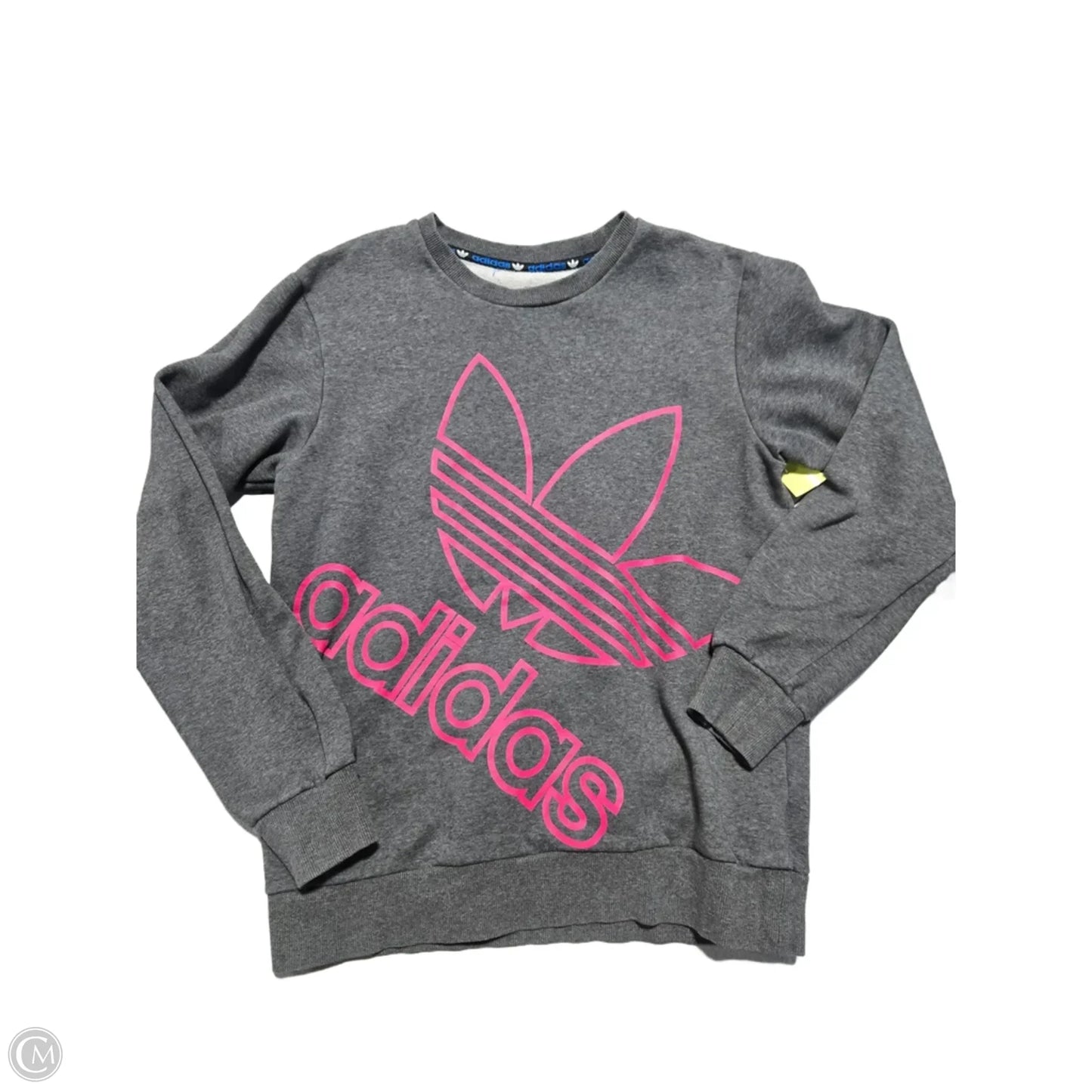Sweatshirt Crewneck By Adidas In Grey, Size: S