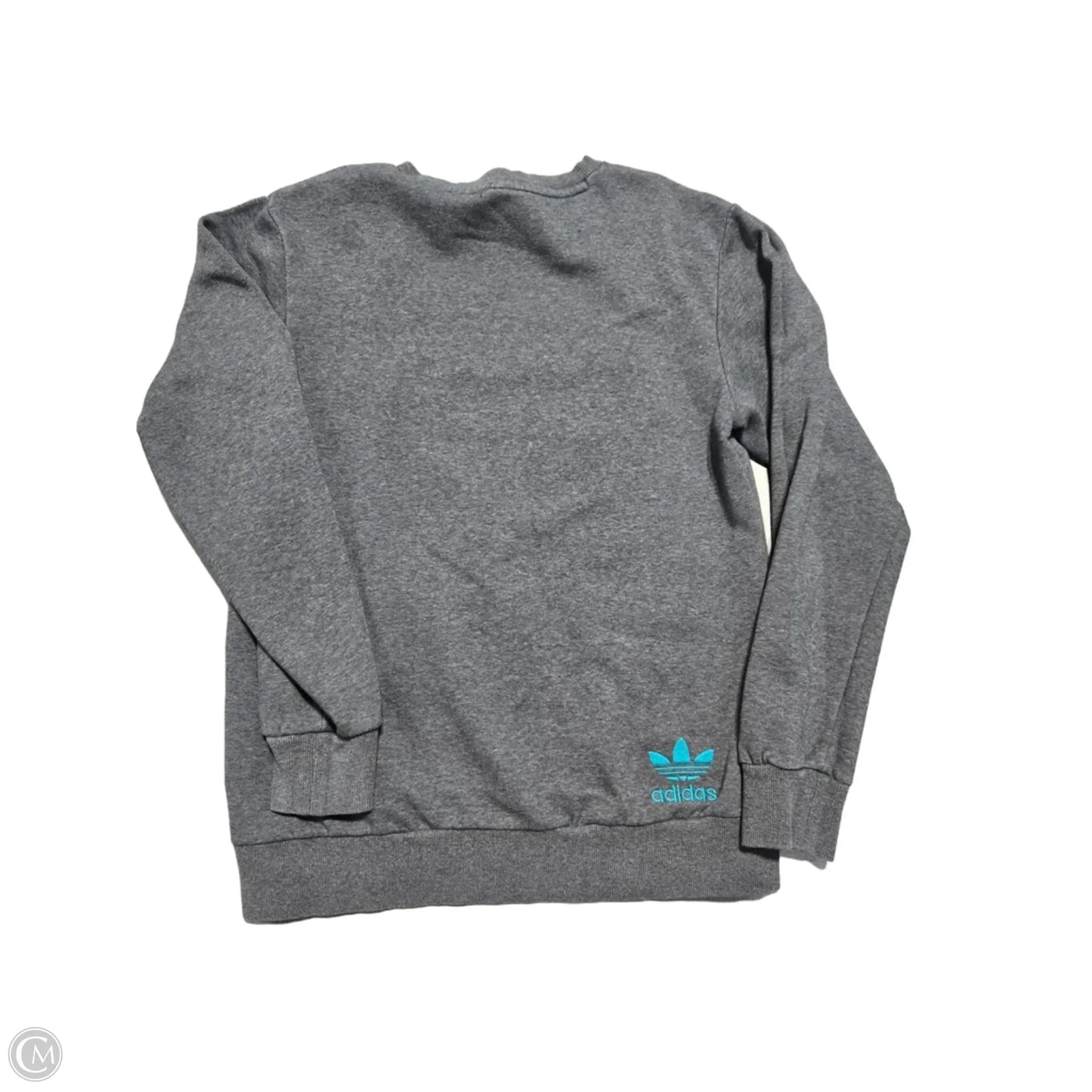 Sweatshirt Crewneck By Adidas In Grey, Size: S