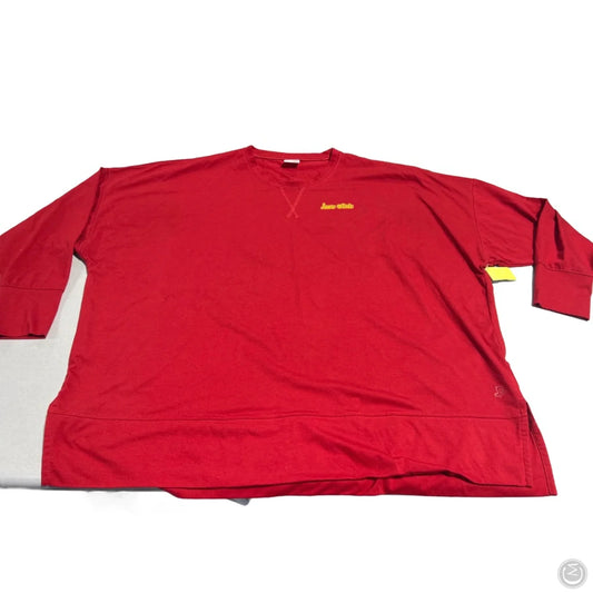 Top Long Sleeve By Authentic In Red, Size: 3x