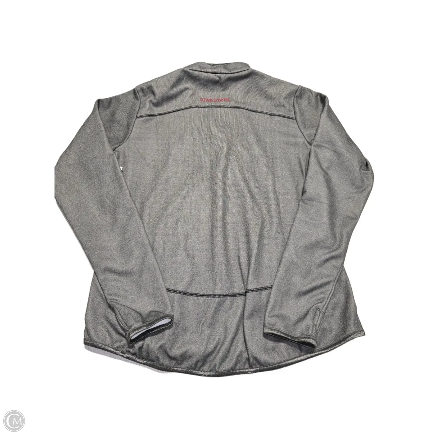 Athletic Jacket By Authentic In Grey, Size: L