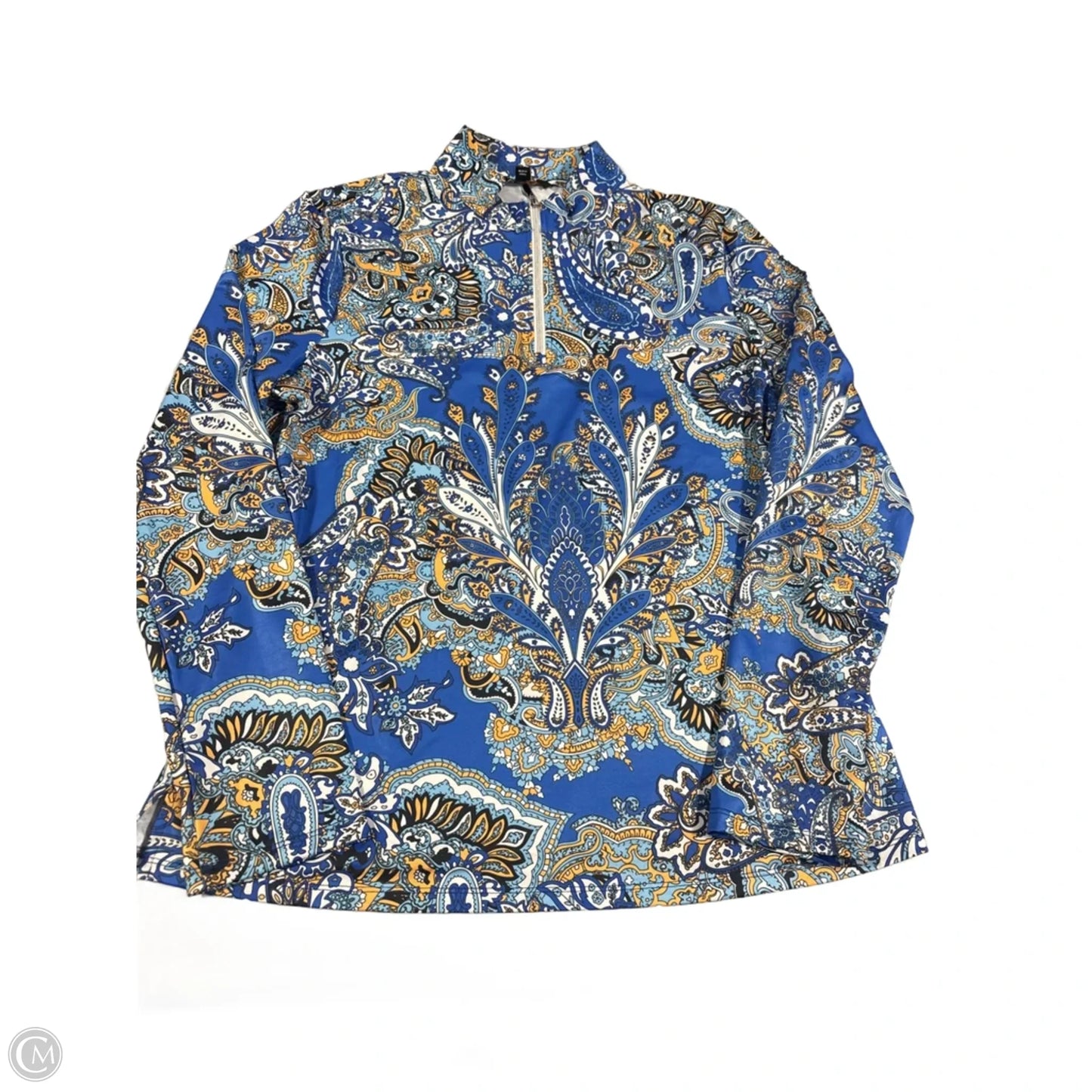 Top Long Sleeve By Cmc In Blue, Size: L