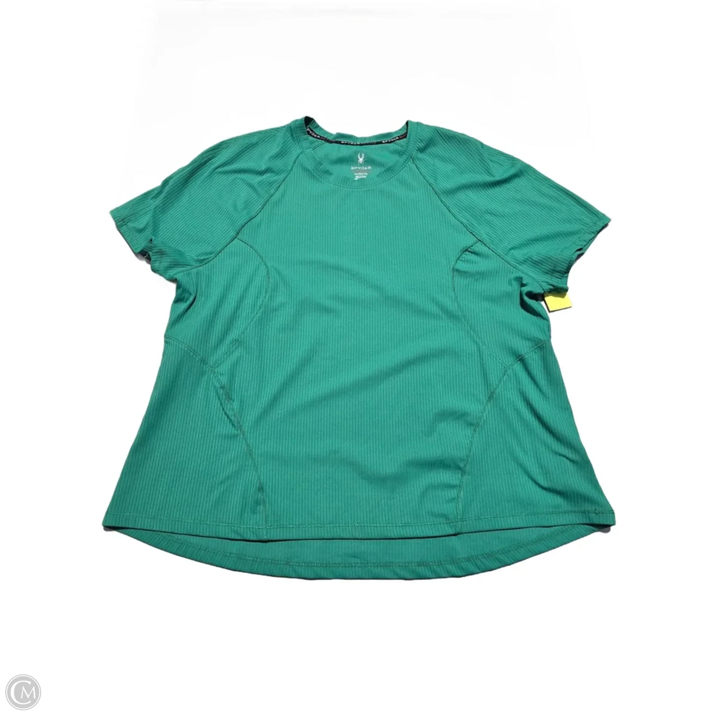 Athletic Top Short Sleeve By Spyder In Green, Size: Xxl