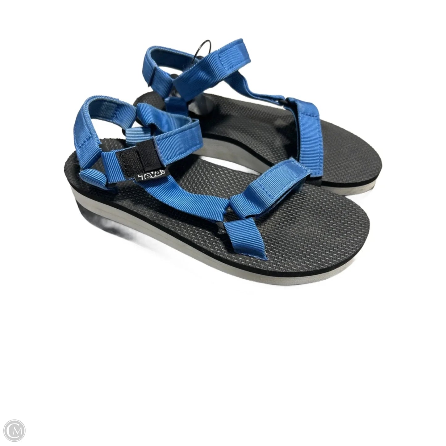 Sandals Flats By Teva In Black & Blue, Size: 8
