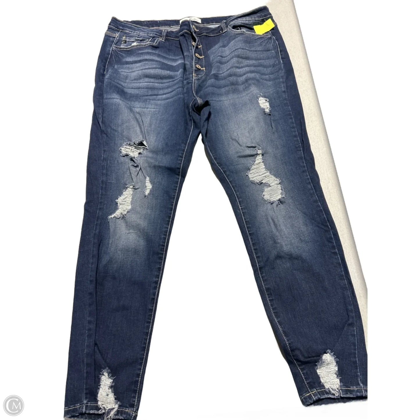 Jeans Skinny By Kancan In Blue Denim, Size: 3x