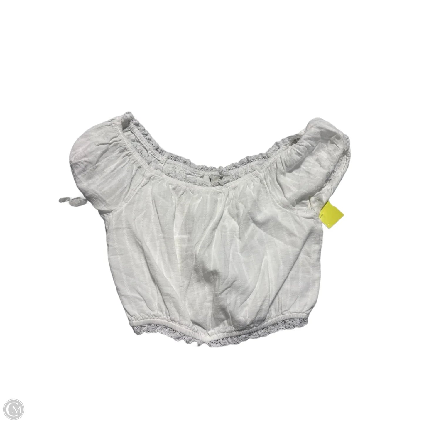 Top Short Sleeve By American Eagle In White, Size: Xs