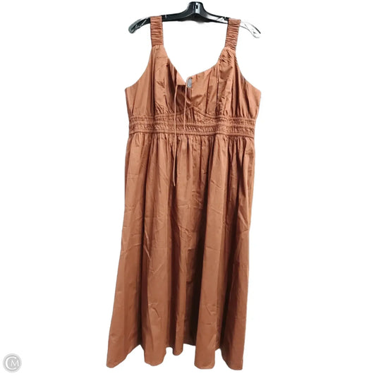 Dress Casual Maxi By Asos In Brown, Size: 2x