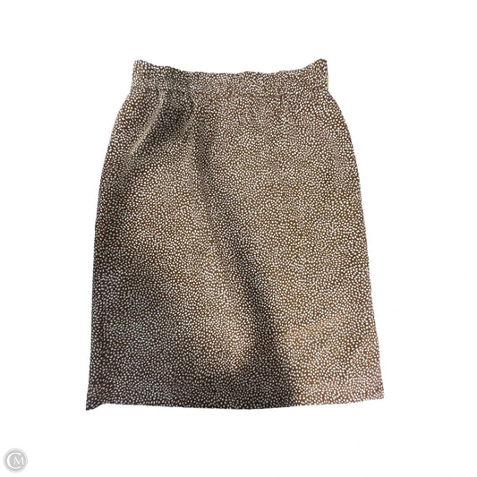 Skirt Midi By J. Crew In Brown & Cream, Size: L
