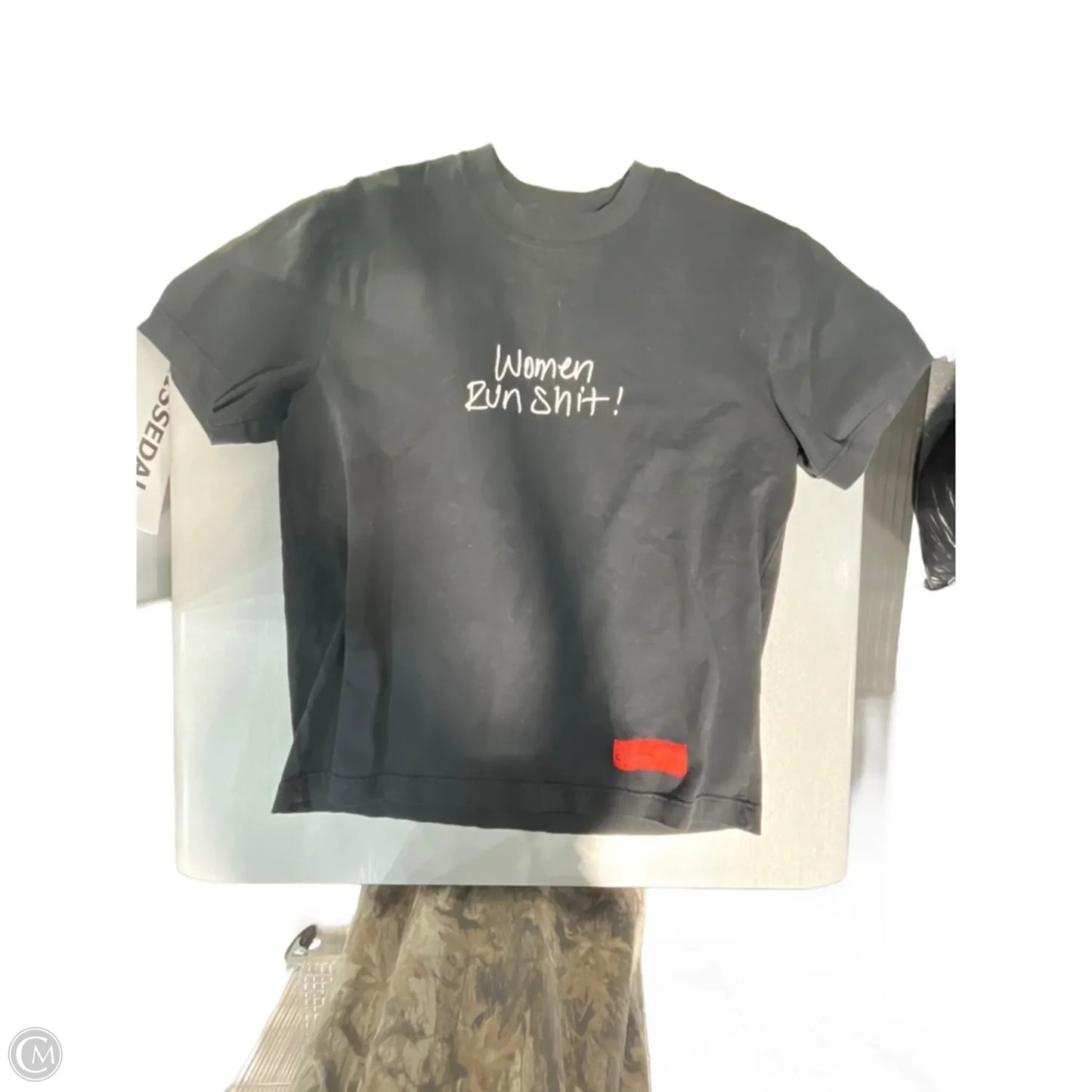 Top Short Sleeve By Cmb In Black, Size: Xl