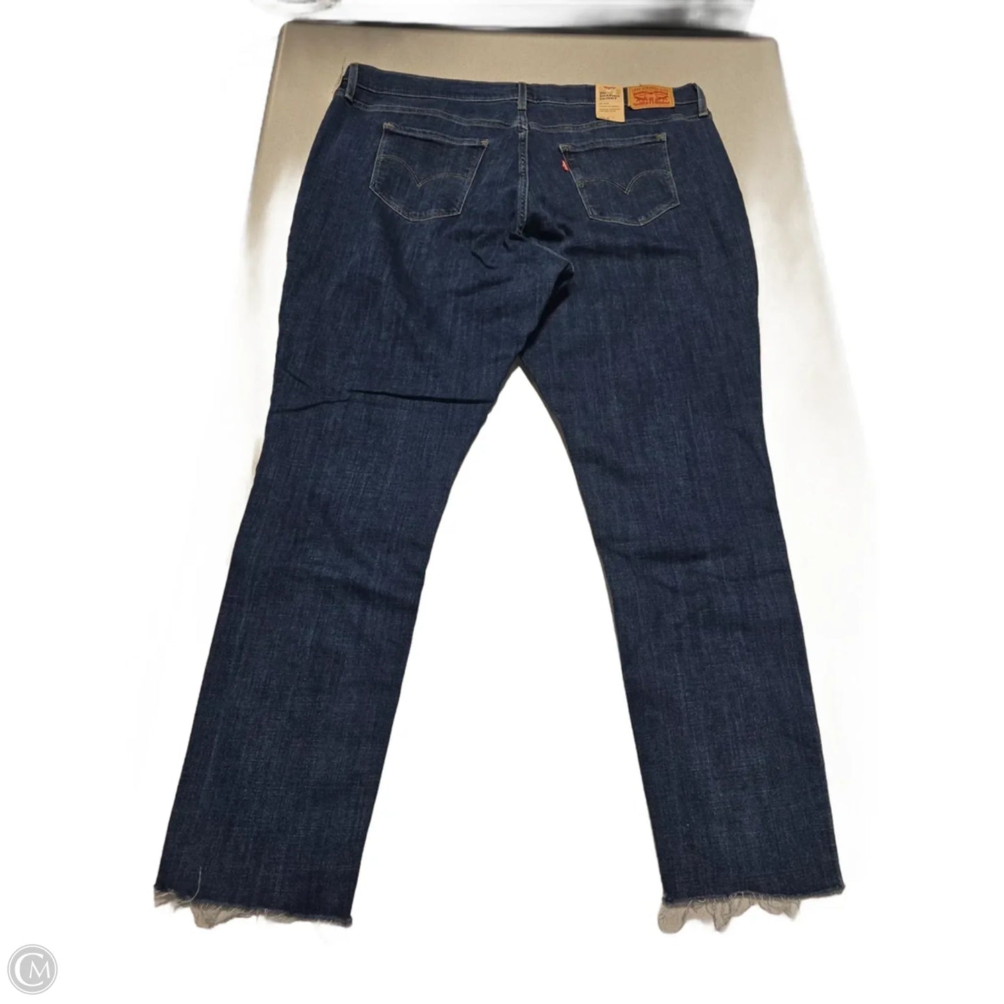 Jeans Straight By Levis In Blue Denim, Size: 20