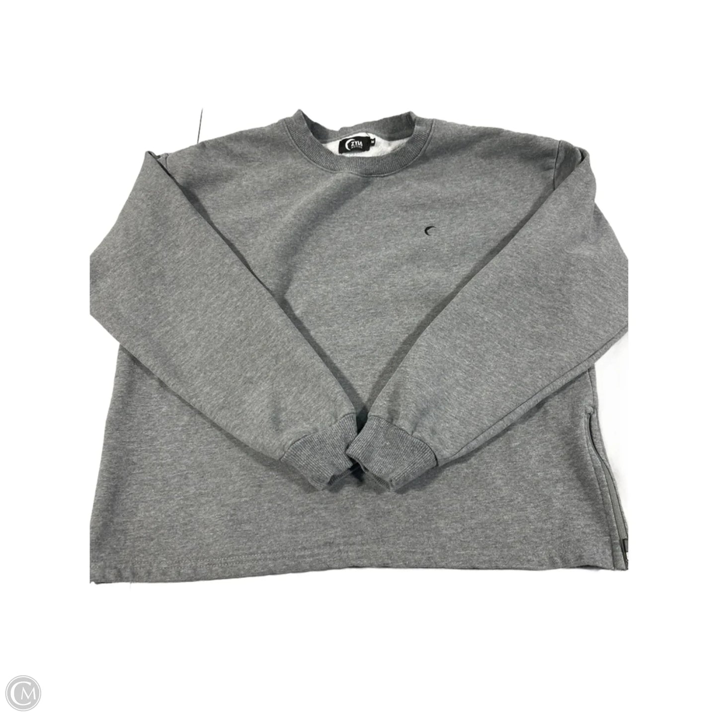 Sweatshirt Crewneck By Zyia In Grey, Size: M