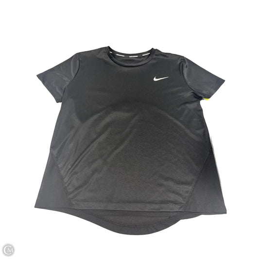 Athletic Top Short Sleeve By Nike In Black, Size: M