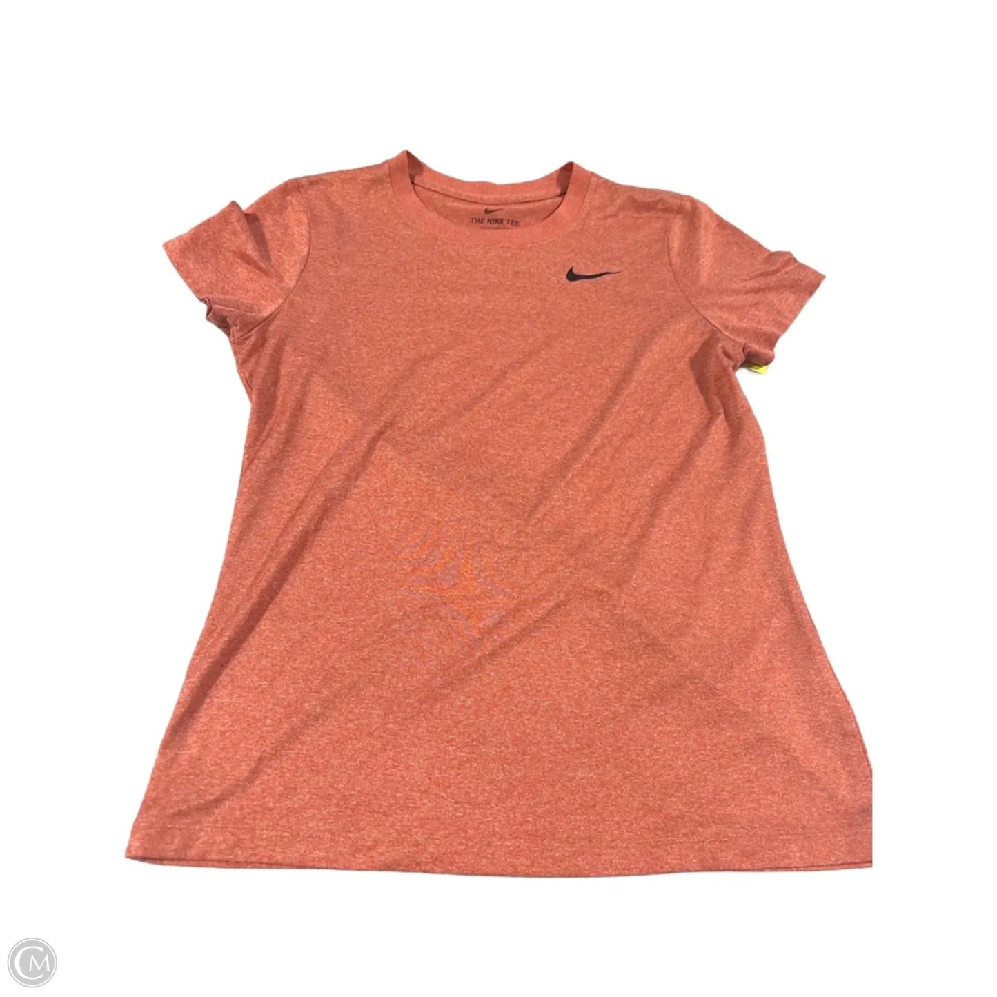 Athletic Top Short Sleeve By Nike In Orange, Size: S
