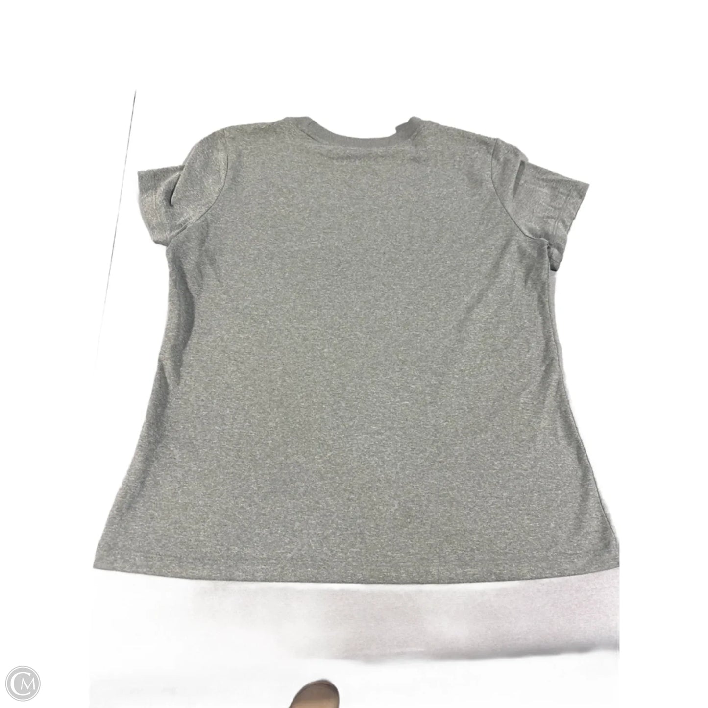 Athletic Top Short Sleeve By Nike In Grey, Size: M