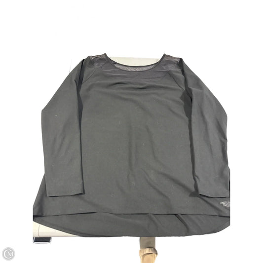Athletic Top Long Sleeve Collar By The North Face In Black, Size: Xxl