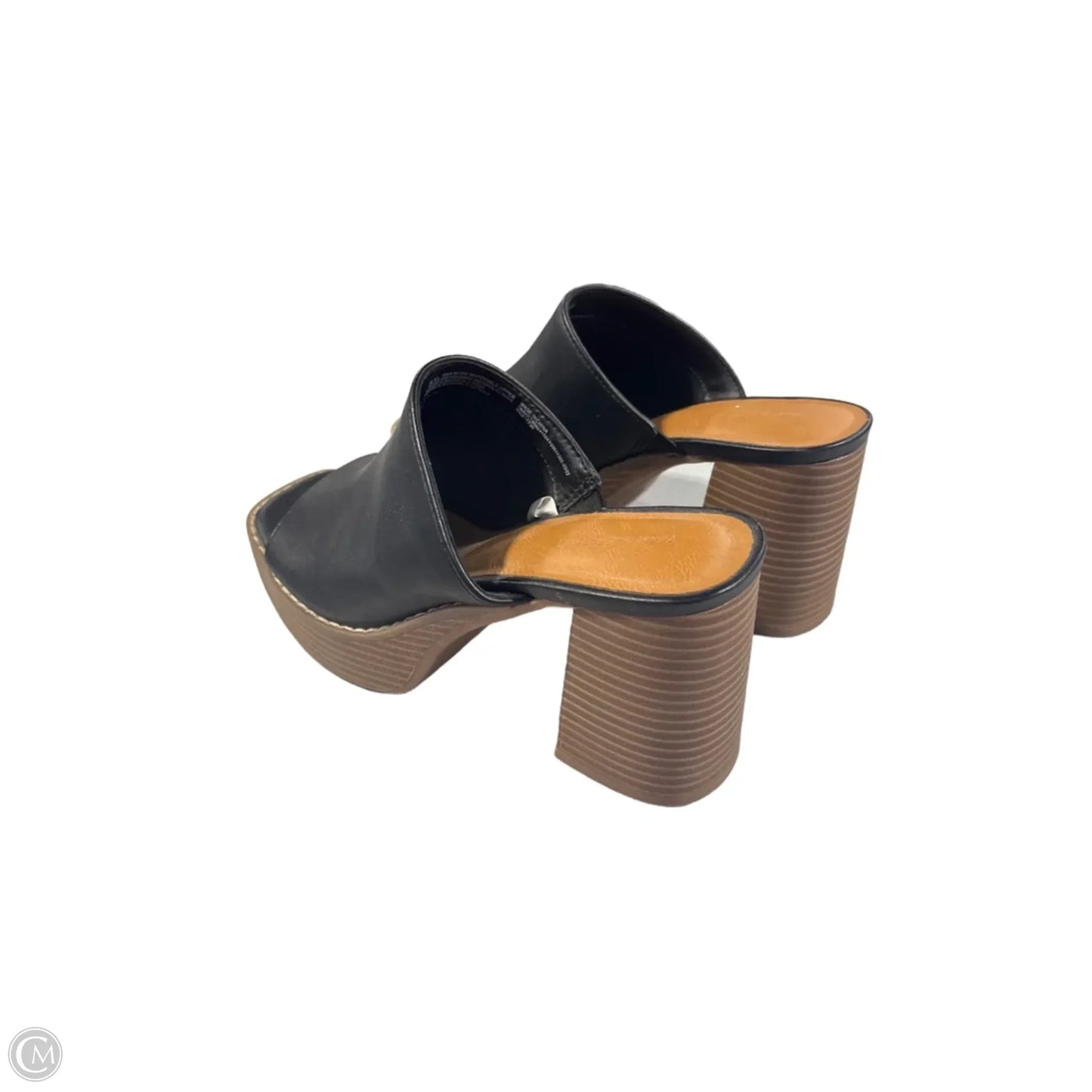 Sandals Heels Block By Universal Thread In Black, Size: 6.5