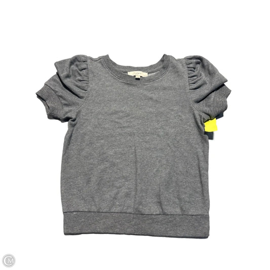 Top Short Sleeve By Loft In Grey, Size: Sp