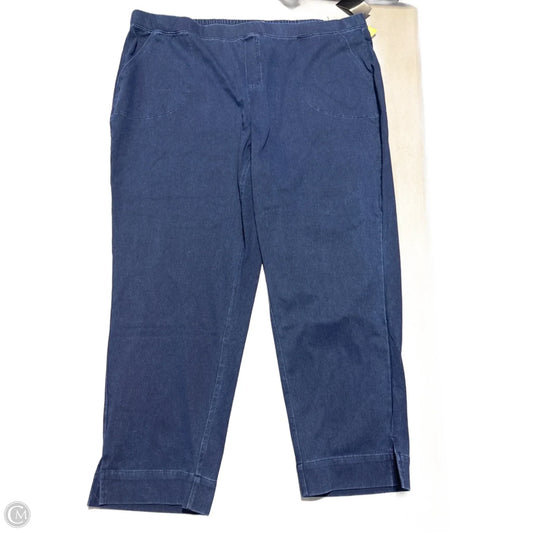 Pants Linen By D&co. In Blue, Size: 20