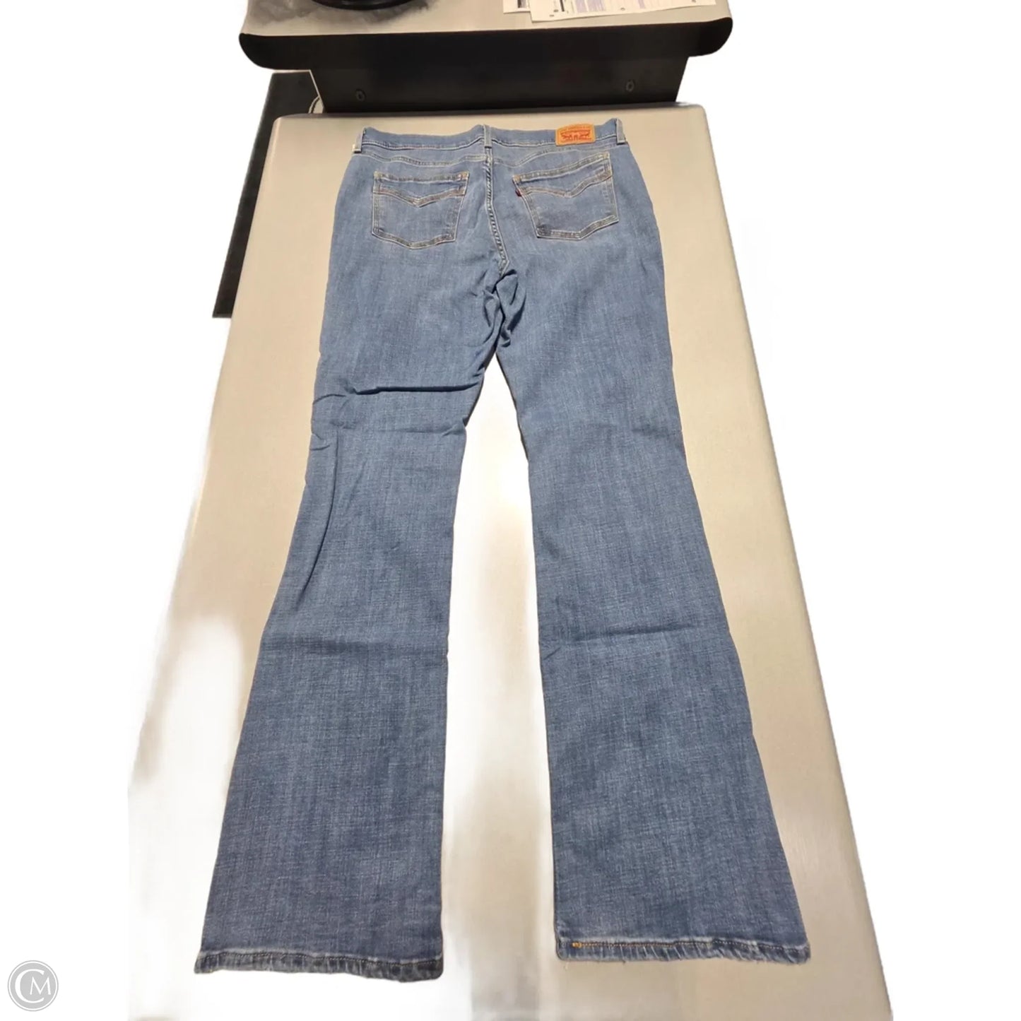Jeans Boot Cut By Levis In Blue Denim, Size: 12