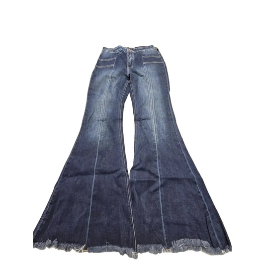 Jeans Flared By Kancan In Blue Denim, Size: 10
