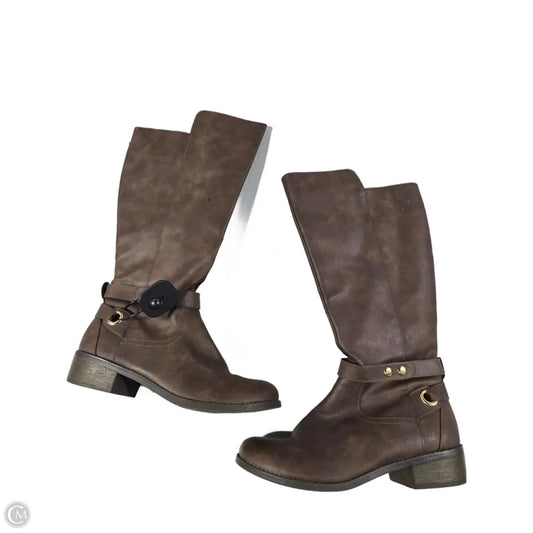 Boots Mid-calf Flats By Cmc In Brown, Size: 9