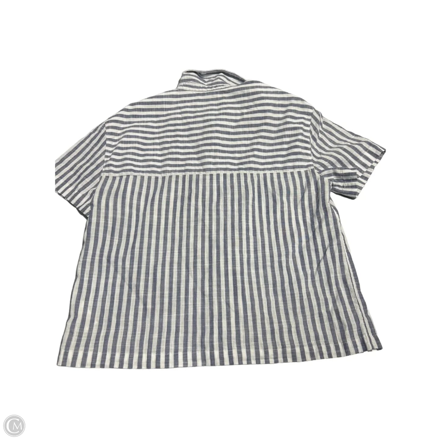 Top Short Sleeve By Lola River In Striped Pattern, Size: M