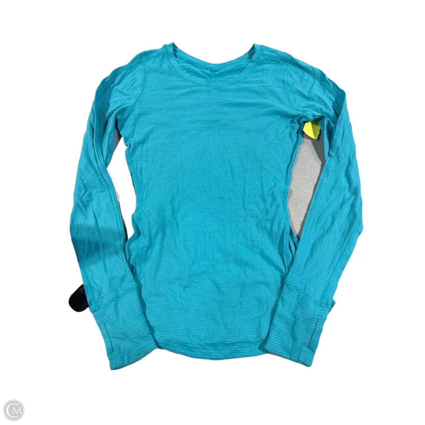 Athletic Top Long Sleeve Collar By Lululemon In Blue, Size: S