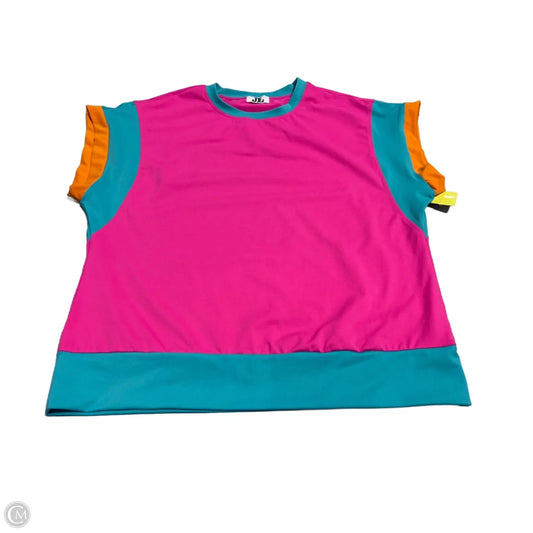 Top 2pc Short Sleeve By Cme In Blue & Pink, Size: S