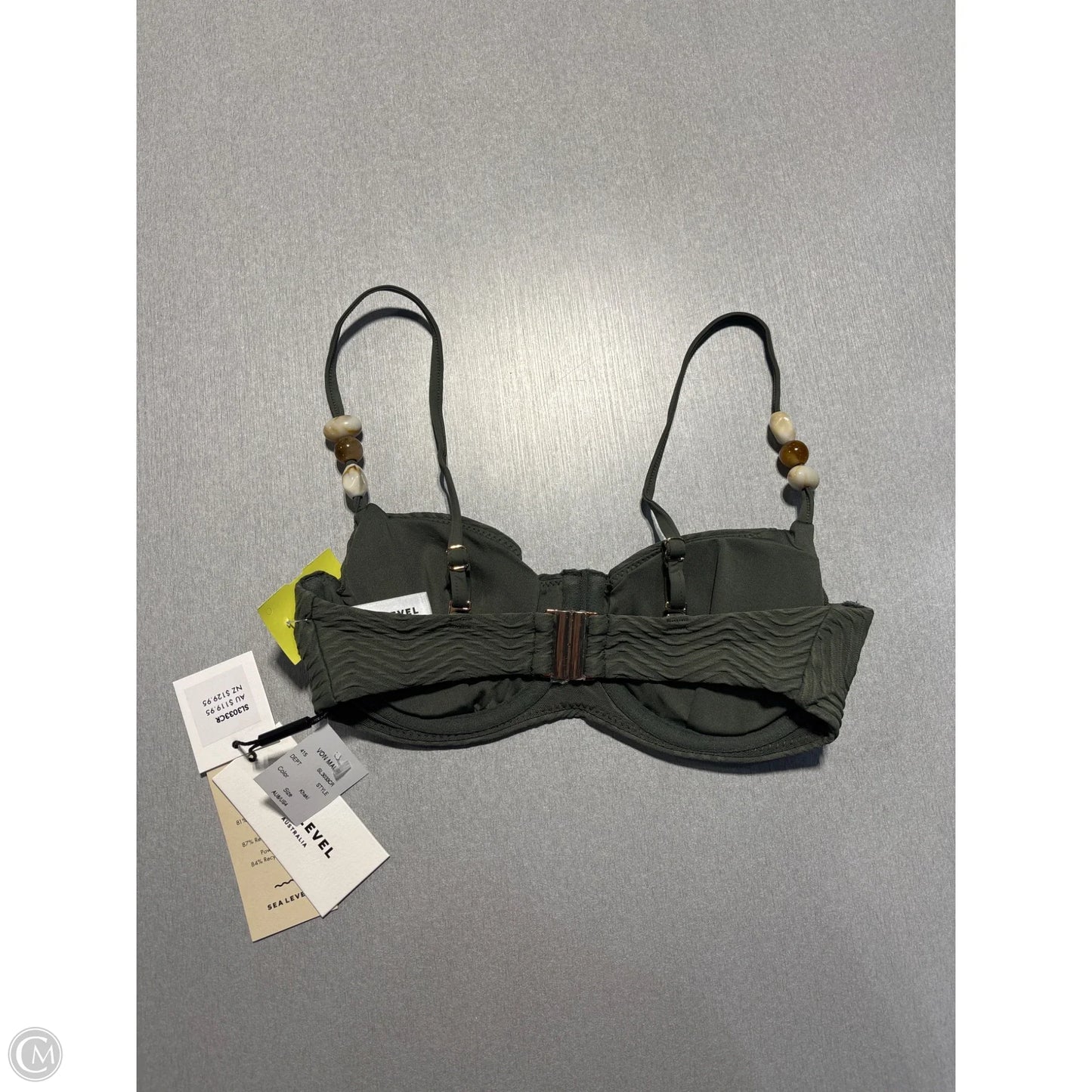 Swimsuit Top By Cma In Green, Size: S