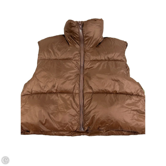Vest Puffer & Quilted By Cmc In Brown, Size: S