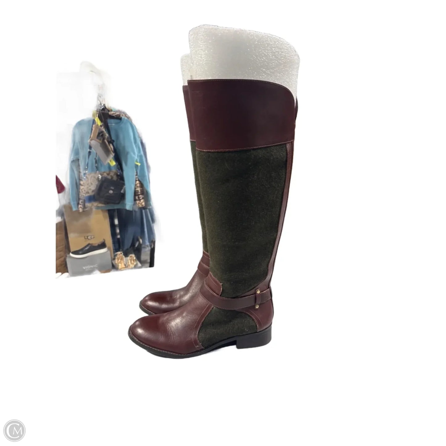 Boots Knee Flats By Antonio Melani In Brown & Green, Size: 8