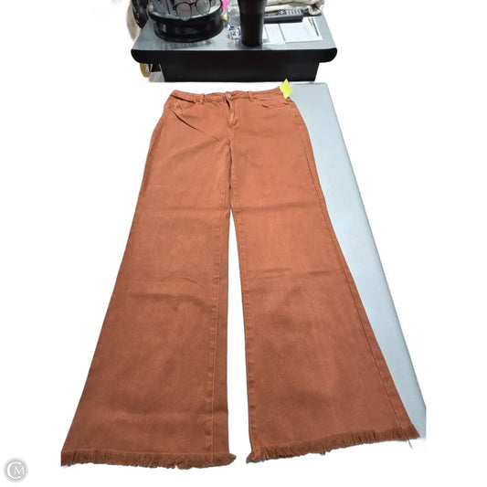 Jeans Wide Leg By Zenana In Orange, Size: 16