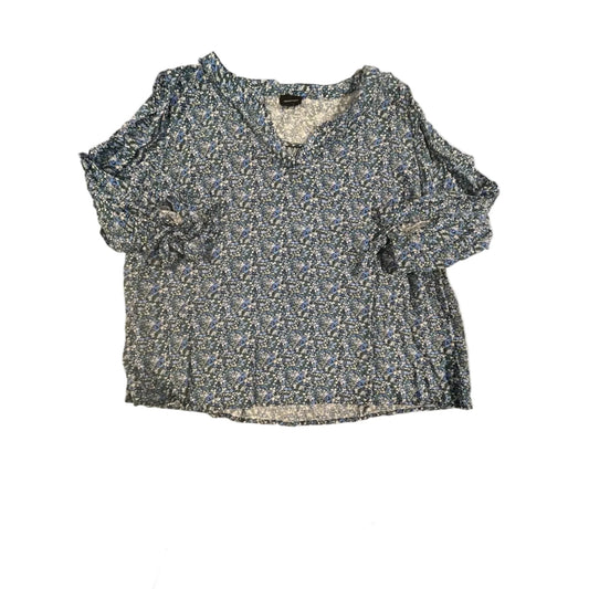 Top 3/4 Sleeve By Jones And Co In Floral Print, Size: 2x