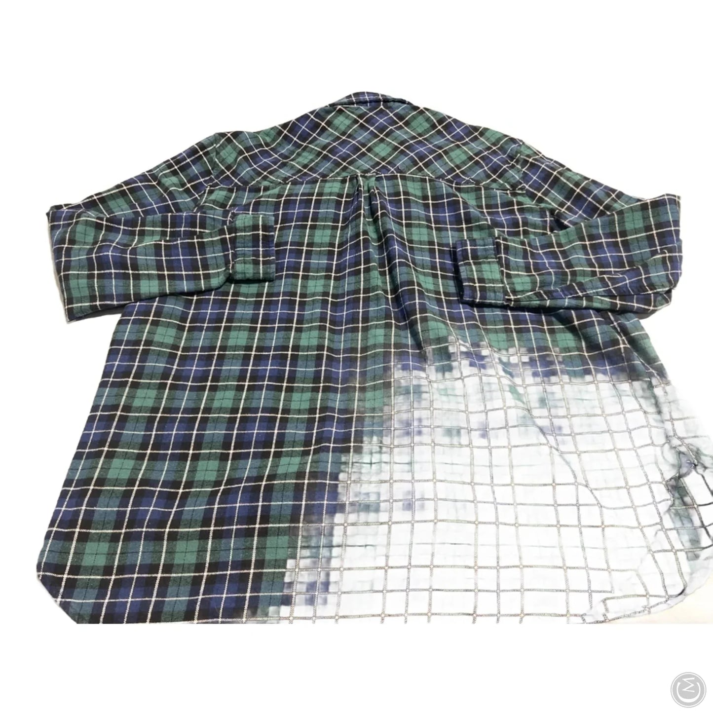 Top Long Sleeve By Gap In Plaid Pattern, Size: Xxl