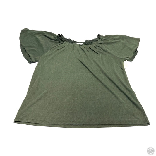 Top Short Sleeve By Christopher And Banks In Green, Size: Xl