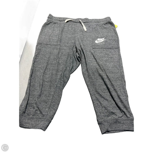 Athletic Pants By Nike In Grey, Size: 1x