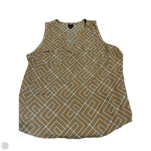 Top Sleeveless By Worthington In Yellow, Size: 1x