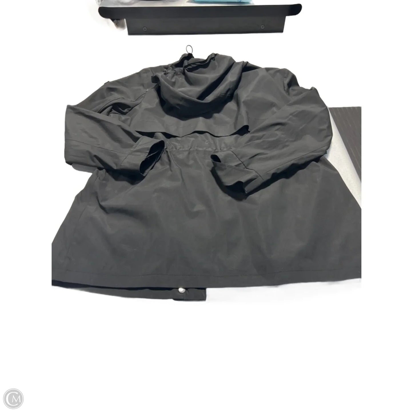 Coat Raincoat By Dkny In Black, Size: Xl