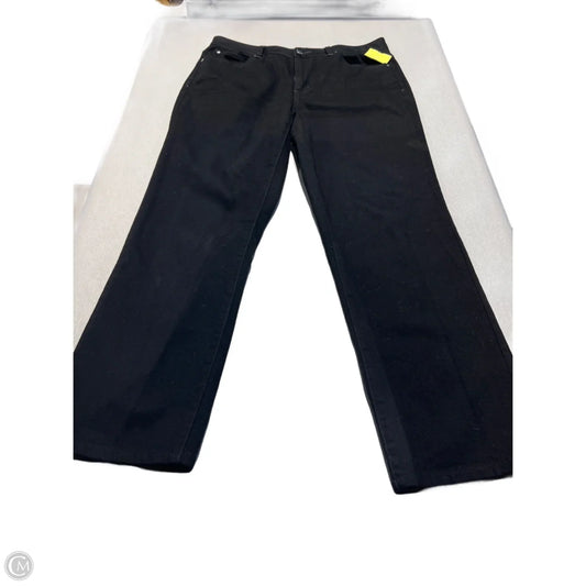 Jeans Straight By Tribal In Black, Size: 12